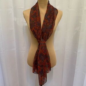 Ladies sheer paisley scarf
